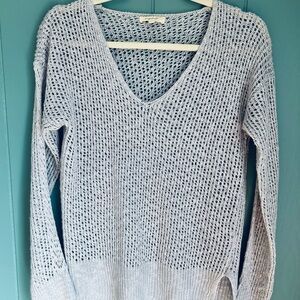 Lavender Knit V-Neck Sweater